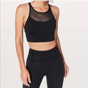 Lululemon long line clip in sports bra size 8